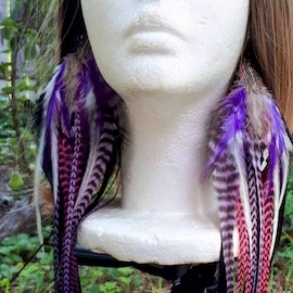 Handmade Owlita inspired feather earrings